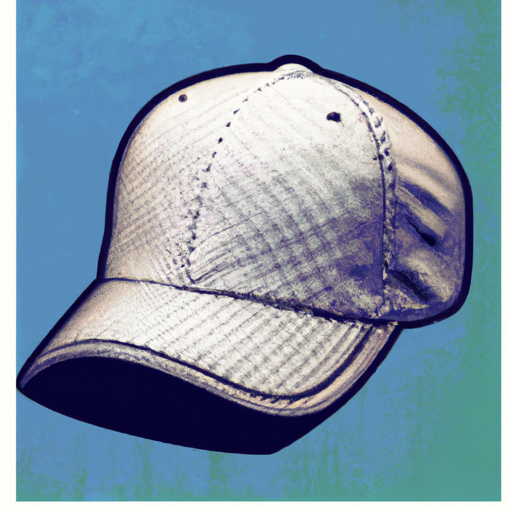 A pop art style photo of baseball hat
